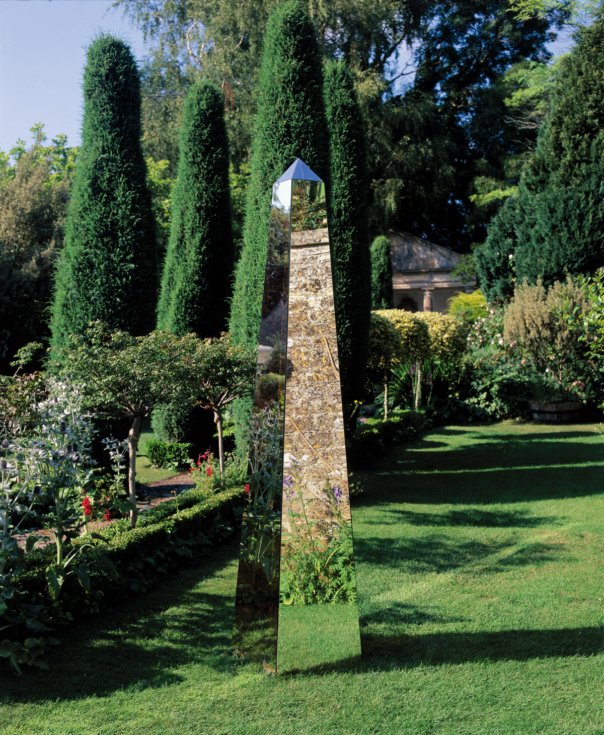 Welsh Slate obelisk garden sculpture