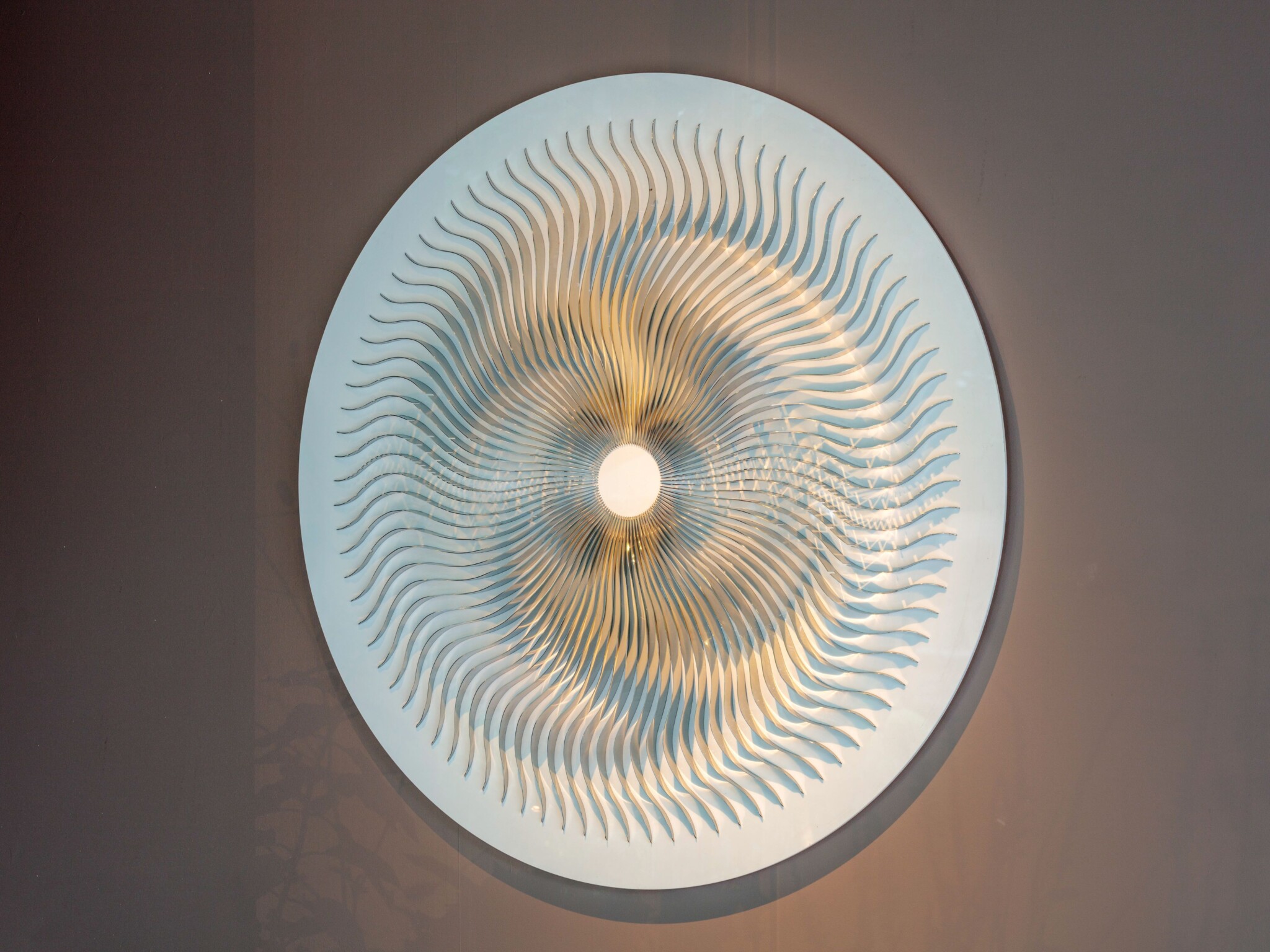 Metal wall art designed for decorating interiors or garden courtyards